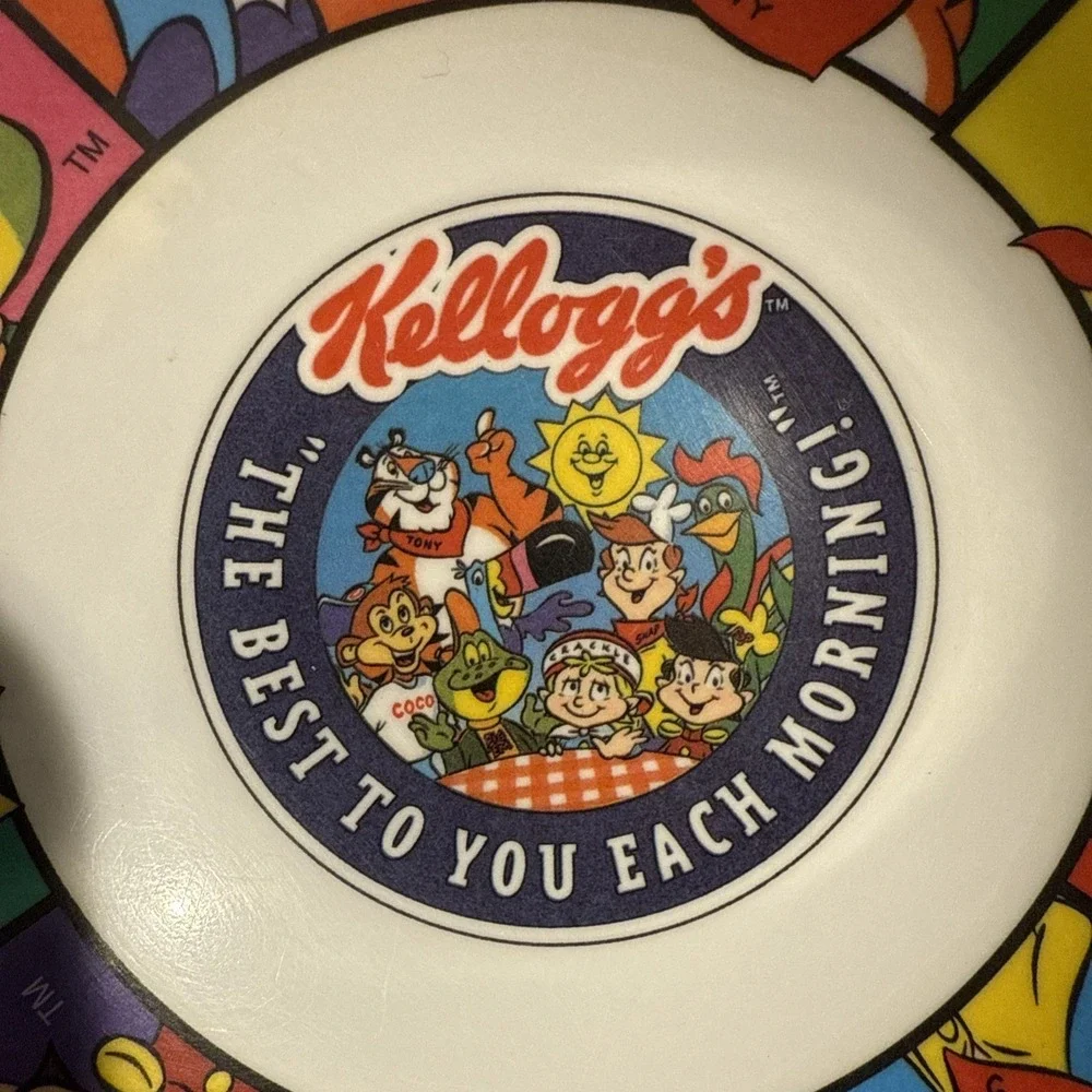 Kellogs Plastic Cereal Bowl Marked‎ Dated 1996 Vintage